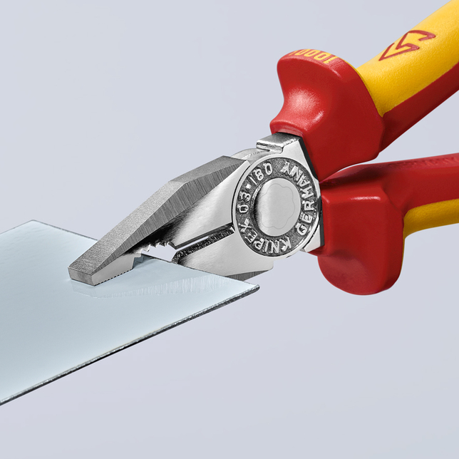 KNIPEX 03 06 180 SB Kombinované kliešte izolované s multi-komponentnými rukoväťami, VDE testované po