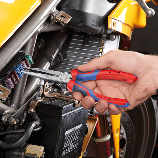 KNIPEX 26 12 200 SB Polguľaté bočné cvikacie kliešte (Kliešte v tvare bocianieho zobáka) čierne atra