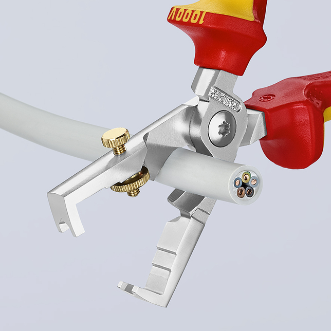 KNIPEX 13 66 180 T BK StriX® Odizolovací nástroj s nožnicami na káble izolované s multi-komponentným