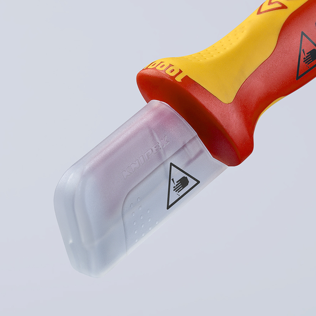 KNIPEX 98 55 SB Odizolovacie nože s jazdcom izolované s multi-komponentnými rukoväťami, VDE testovan