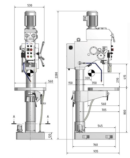 OPTIMUM Stĺpová prevodová vŕtačka OPTIdrill B 40 GSM