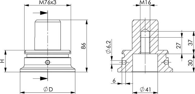 Podpera 90mm 56mm 6425FG AMF