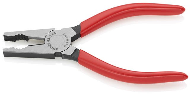 KNIPEX 03 01 140 Kombinované kliešte poplastované čierne atramentované 140 mm