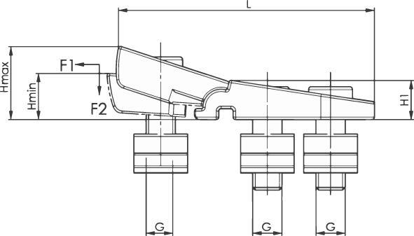 Upínač plochý M12x16mm AMF