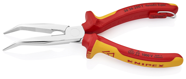 KNIPEX 26 26 200 T BK Polguľaté bočné cvikacie kliešte (Kliešte v tvare bocianieho zobáka) izolované