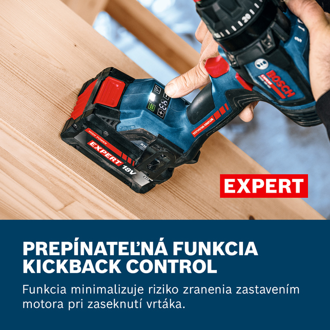 BOSCH EXPERT EXSB18V-150 - Akumulátorový príklepový vŕtací skrutkovač - 06019R3201
