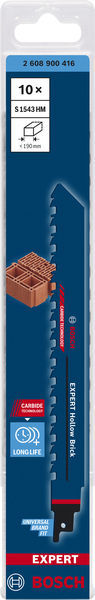 BOSCH Pílový list pre chvostovú pílu EXPERT ‘Hollow Brick’ S 1543 HM, 10 ks - 2608900416