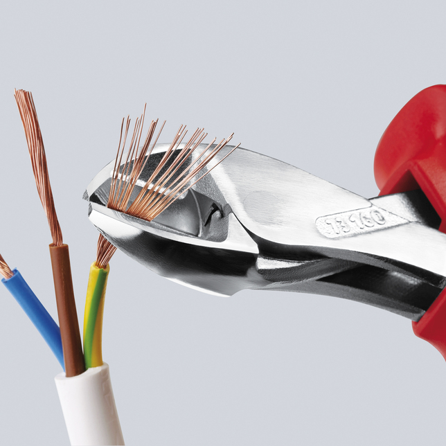 KNIPEX 73 06 160 SB X-Cut® Kompaktné bočné cvikacie kliešte vysoký pákový prevod izolované s multi-k