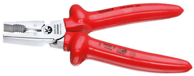 GEDORE VDE 8250-200 Silné univerzálne kliešte VDE s ponornou izoláciou 200 mm