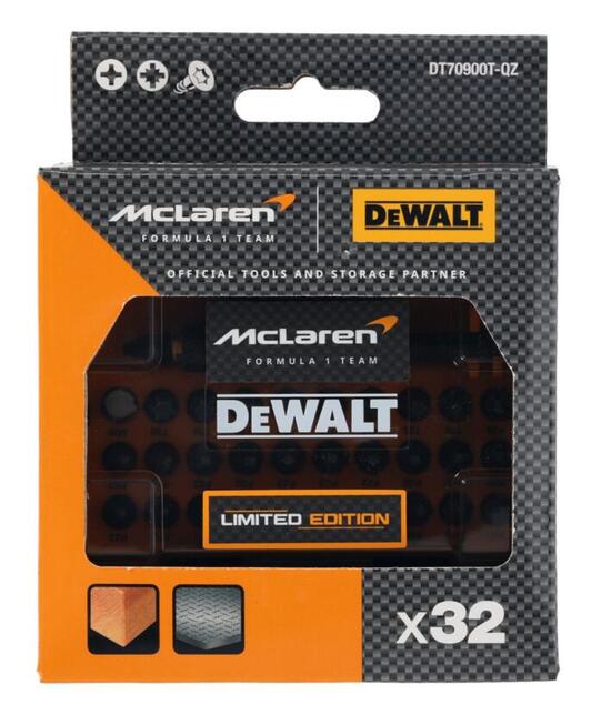 DeWALT MCLAREN 32 részes tartozék készlet FLEXTORQ DT70900T bit tartóval