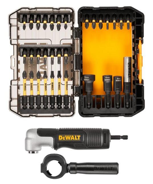 DeWALT MCLAREN 33 darabos kiegészítő készlet derékszögű adapterrel DT70782