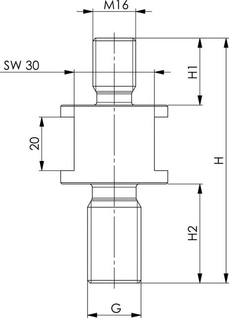 Adaptér závitový M16 M20 pre 6425FB 6425GA AMF