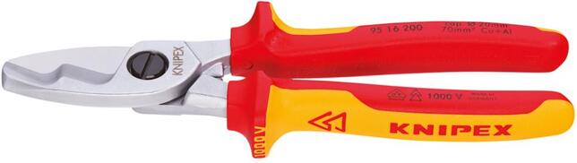 Kabelové nožnice VDE s viackomponentnými rukoväťami 200mm KNIPEX