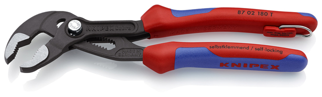 KNIPEX 87 02 180 T BK Cobra® Hightech kliešte na vodné čerpadlá s multi-komponentnými úchopmi, s int