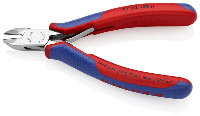 KNIPEX 77 02 120 H bočné cvikacie kliešte pre elektroniku s karbidovými reznými hranami s multi-komp