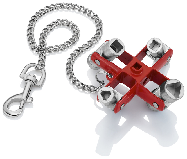 KNIPEX 00 11 06 Univerzálny kľúč pre všetky štandardné skrinky a vypínacie systémy 96 mm