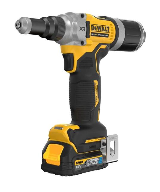 DeWALT Nitőgép 6,4mm 18V POWERSTACK 2x1,7Ah Tstak DCF414E2GT