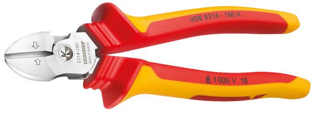GEDORE VDE 8314-180 H Silné bočné kliešte VDE s izolačným krytom 180 mm