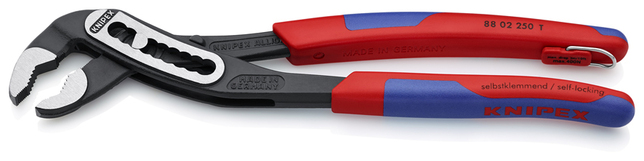 KNIPEX 88 02 250 T BK Alligator® Kliešte na vodné čerpadlá so štíhlymi multi-komponentnými úchopmi, 