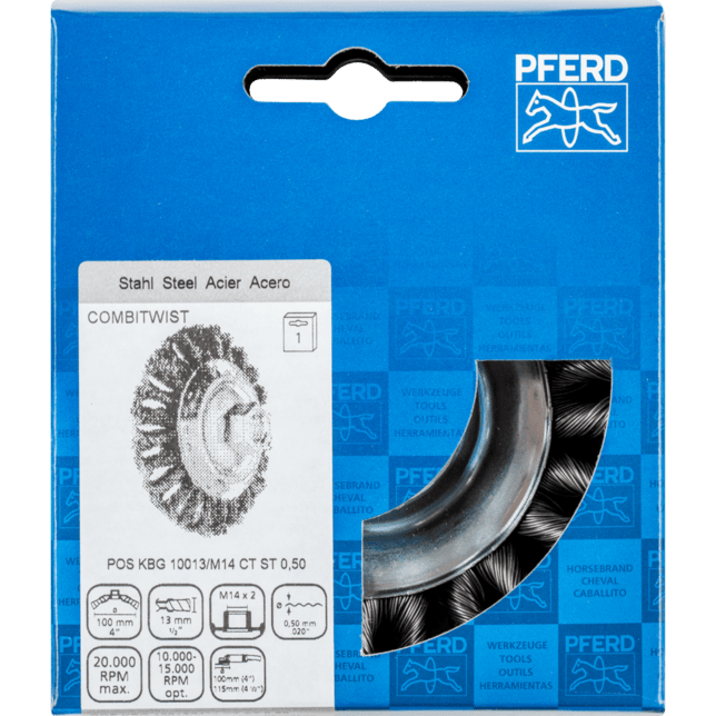 PFERD TOOLS Závitové fazetové kefy POS KBG 10013/M14 CT ST 0,50