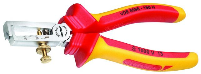 GEDORE VDE 8098-160 H Kliešte na odizolovanie VDE s ochrannou izoláciou 160 mm