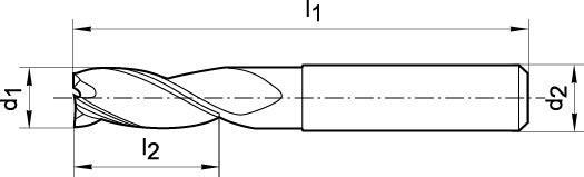 FORMAT Fréza 20mm Z3 VHM TiAlN dlhá DIN6535-HB Format