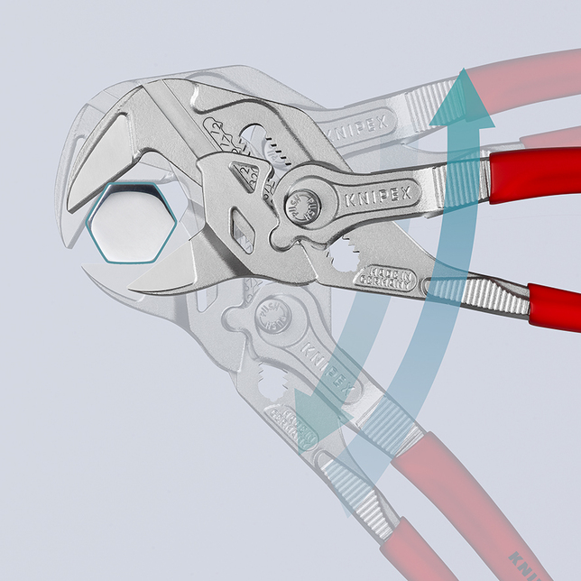 KNIPEX 86 03 250 SB Kliešťové kľúče Kliešte a kľúč v jednom náradí poplastované pochrómované