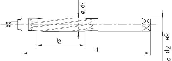 BECK Výstružník ručný nastaviteľný 24mm HSS DIN859 Beck